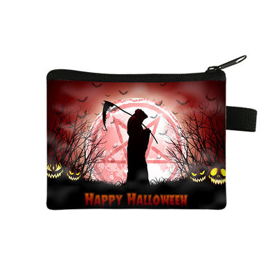 2024 Halloween Cartoon Purse Children's Portable Small Wallet with Printed Design