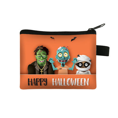 2024 Halloween Cartoon Purse Children's Portable Small Wallet with Printed Design