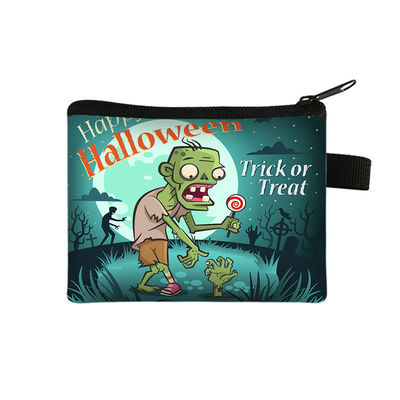 2024 Halloween Cartoon Purse Children's Portable Small Wallet with Printed Design