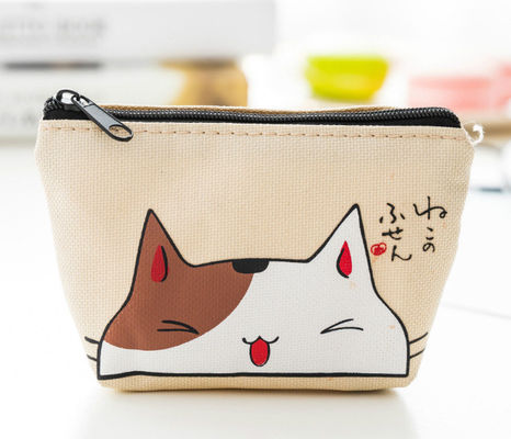 Ruiding Cute Korean Pink Cotton Makeup Cosmetic Bag with Zipper Logo Customized Logo