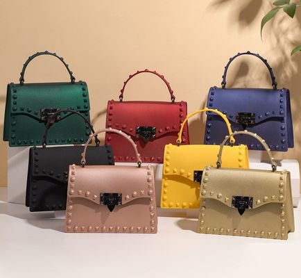 2022 Luxury Jelly Purse Newest Fashinable PVC Shoulder Handbag with Zipper Closure