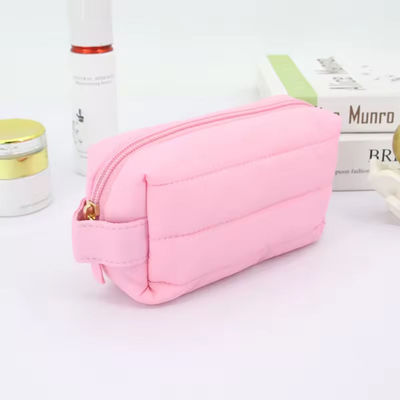 Waterproof Pouch Nylon Travel Makeup Organizer Bag with Zipper Closure and Logo Design