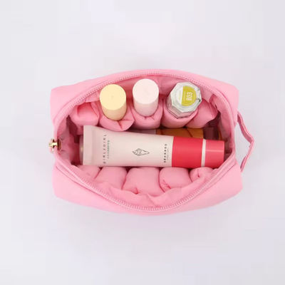 Waterproof Pouch Nylon Travel Makeup Organizer Bag with Zipper Closure and Logo Design