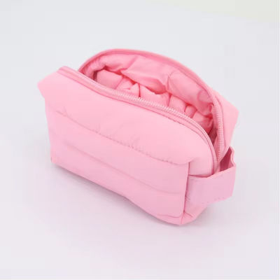 Waterproof Pouch Nylon Travel Makeup Organizer Bag with Zipper Closure and Logo Design