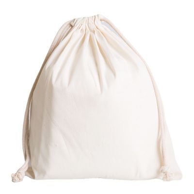 Natural Cotton Drawstring Dust Bag With Waterproof Cloth For School Bag Trolley Packaging