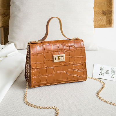 Customized Color Crocodile Pattern Handbag with Zipper Closure and Luxury Design