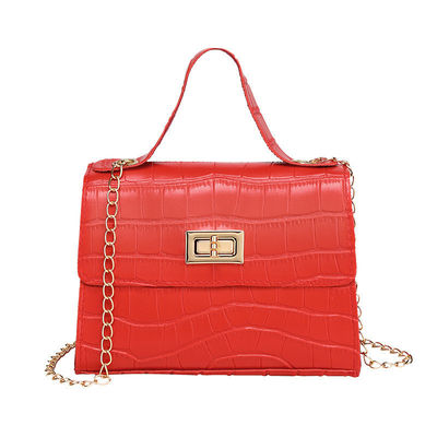 Customized Color Crocodile Pattern Handbag with Zipper Closure and Luxury Design