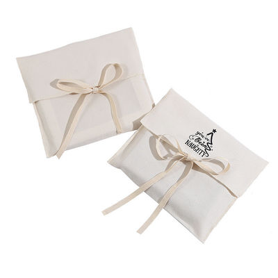 Eco-friendly Custom Logo Printed Cotton Envelope Bag for Organic Envelope Dust Pouch