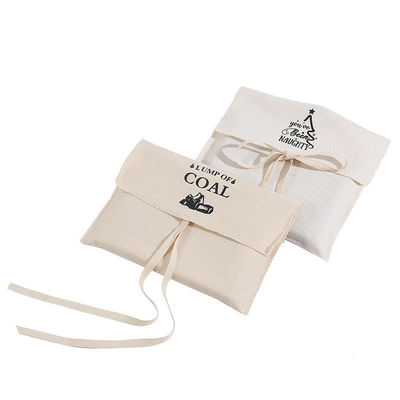Eco-friendly Custom Logo Printed Cotton Envelope Bag for Organic Envelope Dust Pouch