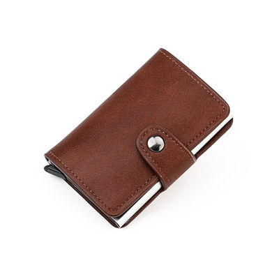 Trifold PU Leather Men's Wallet with Customized Tote Bag and Storage Convenience
