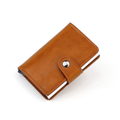 Trifold PU Leather Men's Wallet with Customized Tote Bag and Storage Convenience
