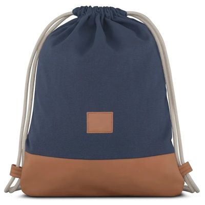 Custom Logo Soft-loop Cotton Cloth Drawstring Bag for Gym and Outdoor Activities