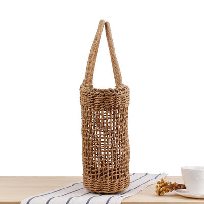 Summer Beach Handbags Handmade Straw Tote Bag Wicker Woven Knitted Mesh Hollow Basket