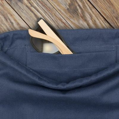 Custom Logo Soft-loop Cotton Cloth Drawstring Bag for Gym and Outdoor Activities