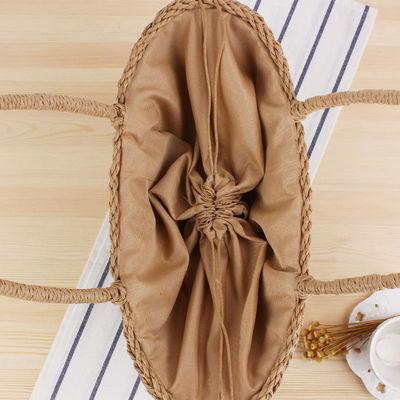 Summer Beach Handbags Handmade Straw Tote Bag Wicker Woven Knitted Mesh Hollow Basket
