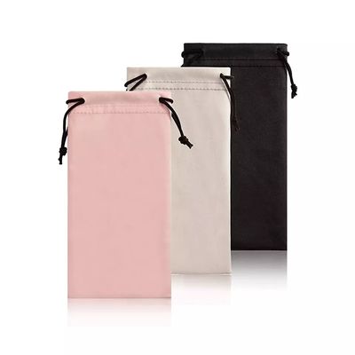 Newest Fashionable Custom Eco-Friendly Microfiber Drawstring Bags for Glasses Pouches