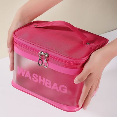 Custom Logo PVC Clear Makeup Bag for Travel Toiletries and Cosmetic Organization