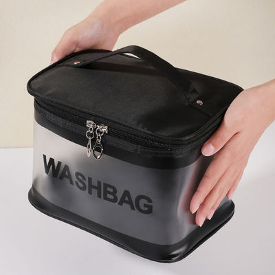 Custom Logo PVC Clear Makeup Bag for Travel Toiletries and Cosmetic Organization