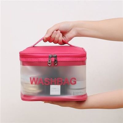 Custom Logo PVC Clear Makeup Bag for Travel Toiletries and Cosmetic Organization
