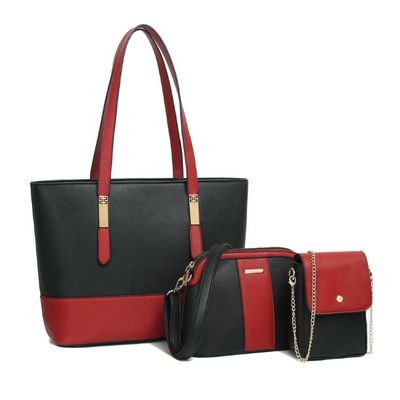 Fashion Letter Print Cotton Tote Bag for Women Large Capacity Three Piece Handbag Set