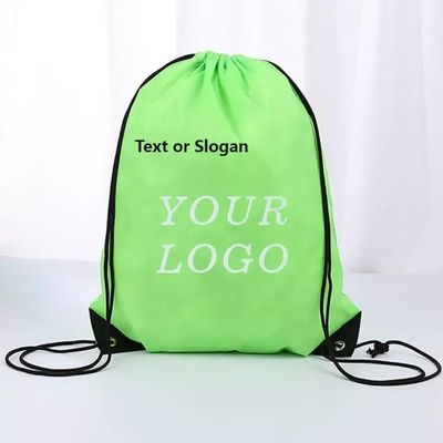 String Closure Nylon Polyester Geometric Pattern Drawstring Backpack for Gym and Traveling