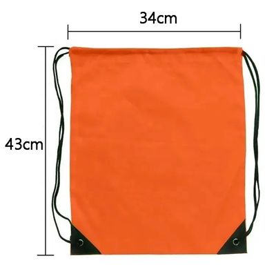 String Closure Nylon Polyester Geometric Pattern Drawstring Backpack for Gym and Traveling