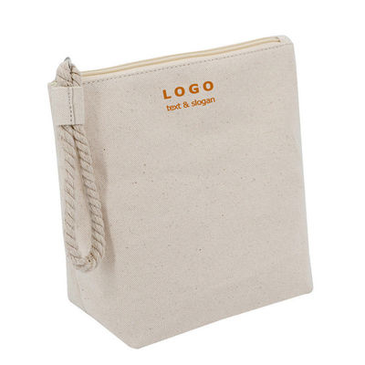 OEM/ODM Acceptable Cotton Calico Makeup Bag With Zipper for Natural Recycled Travel