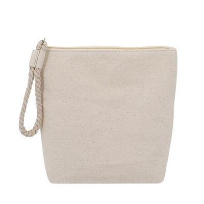 OEM/ODM Acceptable Cotton Calico Makeup Bag With Zipper for Natural Recycled Travel