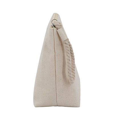 OEM/ODM Acceptable Cotton Calico Makeup Bag With Zipper for Natural Recycled Travel