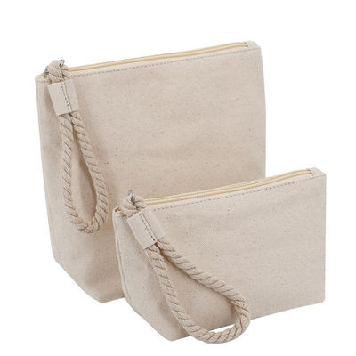 OEM/ODM Acceptable Cotton Calico Makeup Bag With Zipper for Natural Recycled Travel