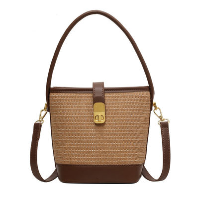 None Decoration Woven Basket Tote Bags Custom Designer Handbags for Ladies and Girls