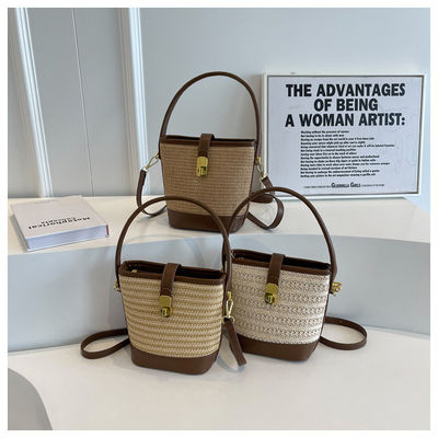 None Decoration Woven Basket Tote Bags Custom Designer Handbags for Ladies and Girls