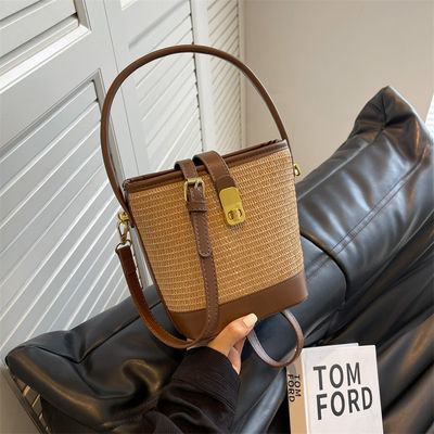 None Decoration Woven Basket Tote Bags Custom Designer Handbags for Ladies and Girls
