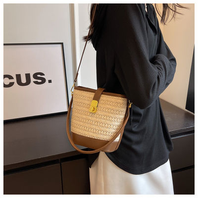 None Decoration Woven Basket Tote Bags Custom Designer Handbags for Ladies and Girls
