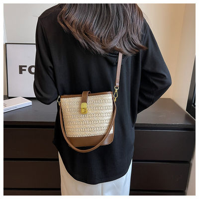None Decoration Woven Basket Tote Bags Custom Designer Handbags for Ladies and Girls