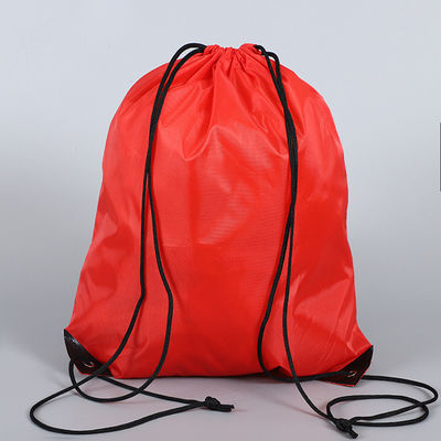 Medium Size Custom Printing Logo 210D Basketball Drawstring Nylon Bag for Gym Shoes