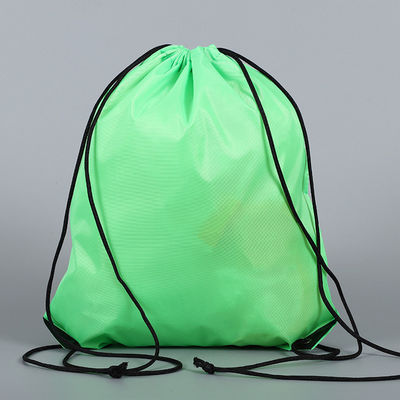 Medium Size Custom Printing Logo 210D Basketball Drawstring Nylon Bag for Gym Shoes