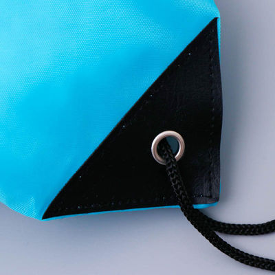 Medium Size Custom Printing Logo 210D Basketball Drawstring Nylon Bag for Gym Shoes