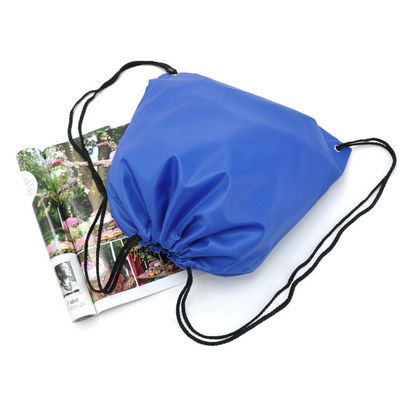 Medium Size Custom Printing Logo 210D Basketball Drawstring Nylon Bag for Gym Shoes