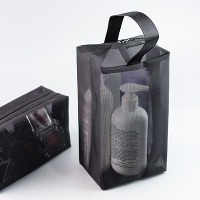 Transparent Mesh Toiletries Bag For Business Travel Portable Wash Shower Cosmetic Bag