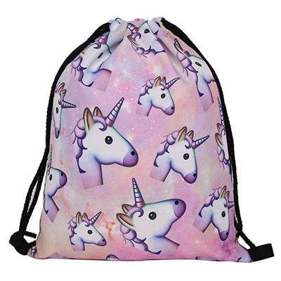 Acceptable OEM/ODM Small Folded Nylon Polyester Drawstring Bag for Gym and Traveling