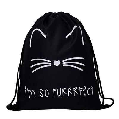 Acceptable OEM/ODM Small Folded Nylon Polyester Drawstring Bag for Gym and Traveling