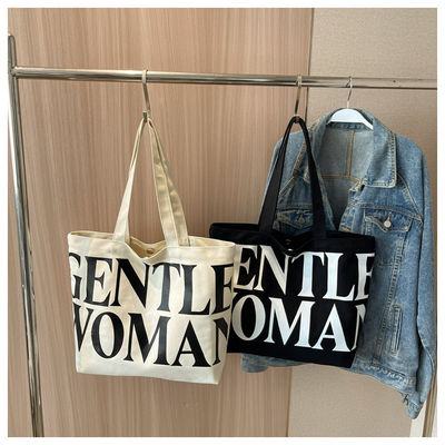 Custom Logo Natural Canvas Cotton Tote Bag Perfect for Travel and Outgoing Excursions
