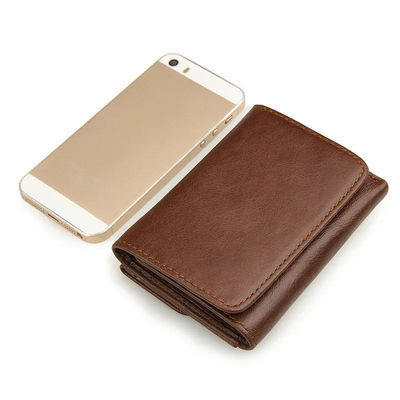 PU Leather Men's Wallet 2024 Customized with Storage Convenience and Polyester Lining