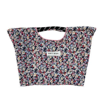 Polyester Lining Ins Large Capacity Floral Beach Canvas Bag for Eco-Friendly Shopping