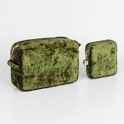 Portable Velvet Waterproof Makeup Bag for Travel Storage Pouch Cosmetic Case
