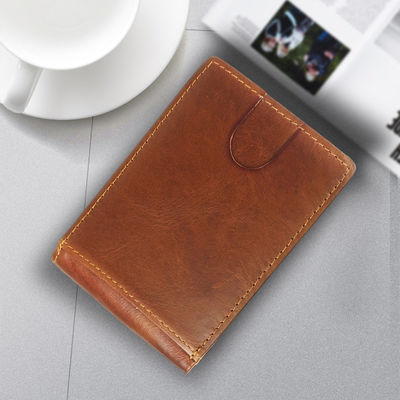 Newest Fashinable 100% Genuine Leather Men Wallet with Zip Coin Pocket and Customize Logo