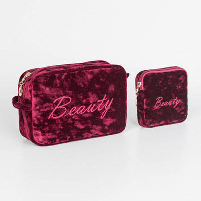 Portable Velvet Waterproof Makeup Bag for Travel Storage Pouch Cosmetic Case