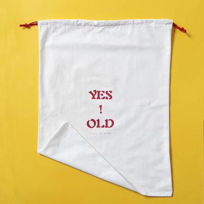 Custom Logo Print Canvas Cotton Drawstring Shoe Bag for Gift Storage Medium Size 30-50cm