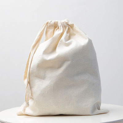 Custom Logo Print Canvas Cotton Drawstring Shoe Bag for Gift Storage Medium Size 30-50cm
